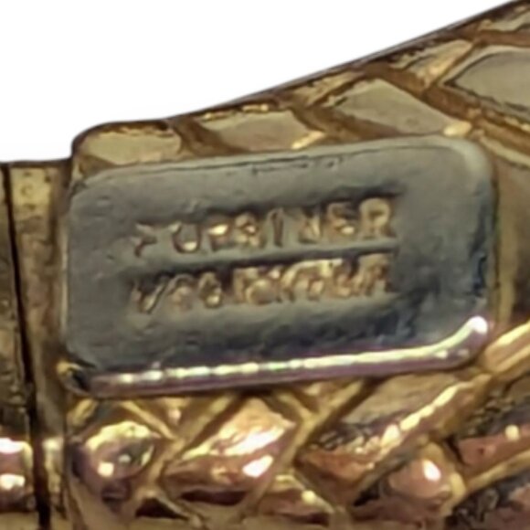 Vintage MCM Forstner 12k Gold Fill Egyptian Revival Coiled Serpent Bracelet - Picture 7 of 13